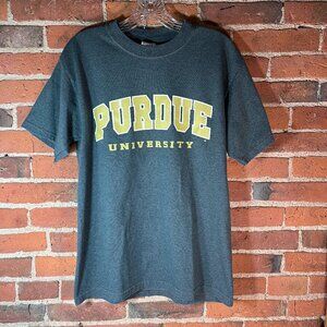 Purdue University T Shirt Mens Medium Gray Gildan Ultra Cotton College Graphic T